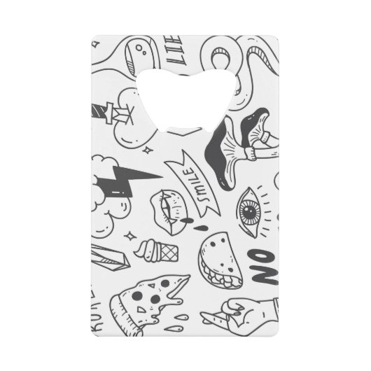 Niedlich Graffiti: Doodle Art Set. Geldbeutel Flaschenöffner (Vorderseite)