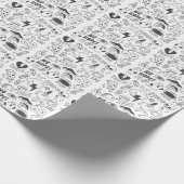 Niedlich Graffiti: Doodle Art Set. Geschenkpapier (Ecke)