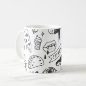 Niedlich Graffiti: Doodle Art Set. Kaffeetasse (Vorderseite Links)