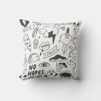 Niedlich Graffiti: Doodle Art Set. Kissen