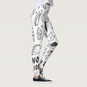 Niedlich Graffiti: Doodle Art Set. Leggings (Rechts)
