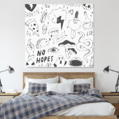 Niedlich Graffiti: Doodle Art Set. Leinwanddruck (Insitu (Schlafzimmer))