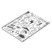 Niedlich Graffiti: Doodle Art Set. Notizblock (Linke Seite)