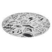 Niedlich Graffiti: Doodle Art Set. Schneidebrett (Ecke)