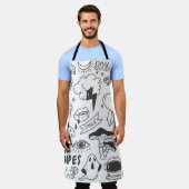 Niedlich Graffiti: Doodle Art Set. Schürze (Getragen)