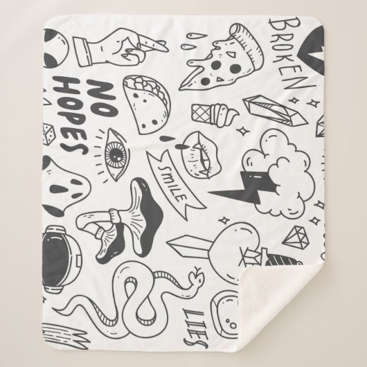 Niedlich Graffiti: Doodle Art Set. Sherpadecke (Vorderseite)