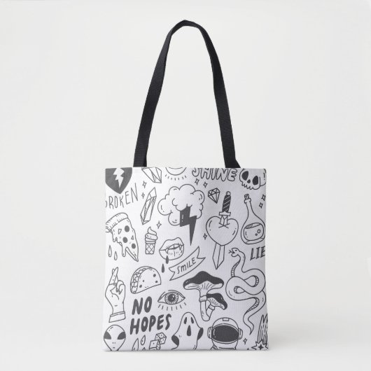 Niedlich Graffiti: Doodle Art Set. Tasche (Vorderseite)
