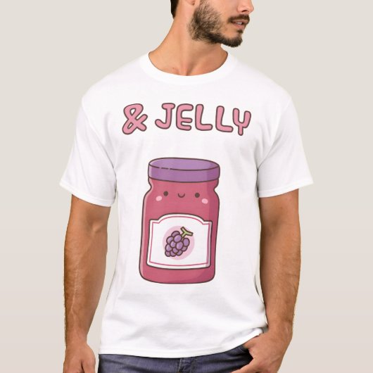 Niedlich Grape Jelly Jam Jar Doodle T-Shirt (Vorderseite)