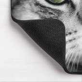 Niedlich Grau Kitty Cat Face Mouse Pad Mousepad (Ecke)