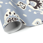 Niedlich-graubeige Kat-Stammmuster Geschenkpapier (Rolleneckpunkt)