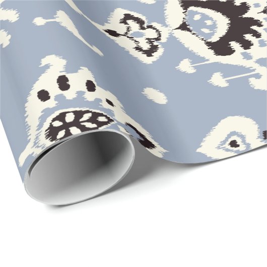 Niedlich-graubeige Kat-Stammmuster Geschenkpapier (Rolleneckpunkt)