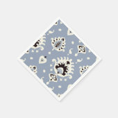 Niedlich-graubeige Kat-Stammmuster Serviette (Ecke)