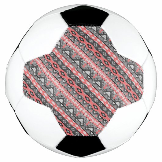 Niedlich-graue Aztec Muster Design Krawatte Fußball (Vorderseite)