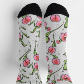 Niedlich Graue und rosa Venus Flytrap auf Ihrer Li Socken (Oben)