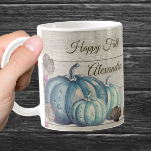 Niedlich Graue Wood Herbst Blaupumkin Kaffeetasse