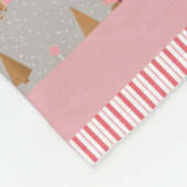 Niedlich Graurosa Lebkuchen Candy Cane Hütte Flee Fleecedecke (Ecke)