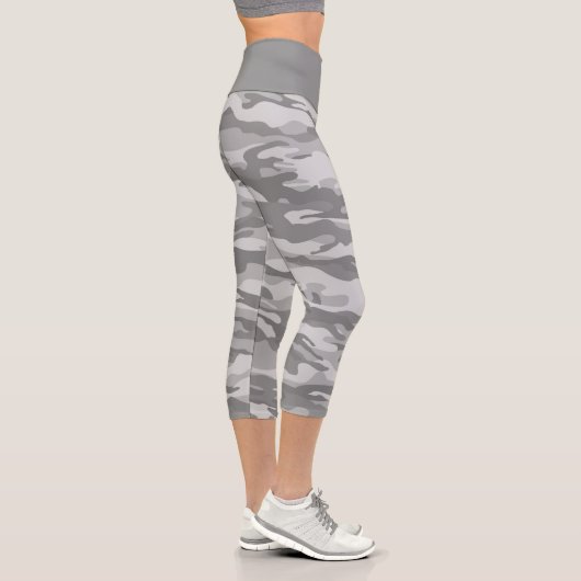 Niedlich Gray Camouflage Camouflage Capri Leggings (Rechts)