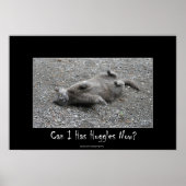 Niedlich Gray Cat Funny Huggles Poster (Vorne)