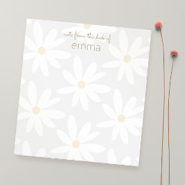 Niedlich Gray Daisy Floral Notepad Notizblock