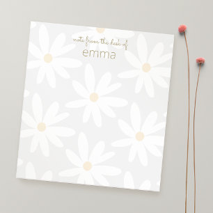 Niedlich Gray Daisy Floral Notepad Notizblock