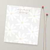 Niedlich Gray Daisy Floral Notepad Notizblock
