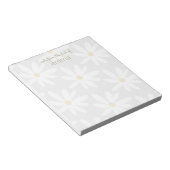 Niedlich Gray Daisy Floral Notepad Notizblock (angewinkelt)