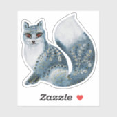 Niedlich Gray Fox Aufkleber (Blatt)