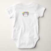 Niedlich Gray Kawaii Hamster Baby Strampler (Rückseite)