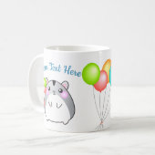 Niedlich Gray Kawaii Hamster Kaffeetasse (Vorderseite Links)