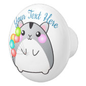 Niedlich Gray Kawaii Hamster Keramikknauf (Rechts)