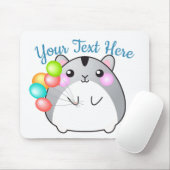 Niedlich Gray Kawaii Hamster Mousepad (Mit Mouse)