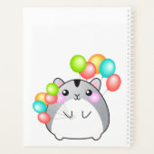 Niedlich Gray Kawaii Hamster Planer (Rückseite)
