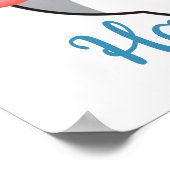 Niedlich Gray Kawaii Hamster Poster (Ecke)