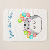 Niedlich Gray Kawaii Hamster Sherpadecke (Vorderseite (Horizontal))