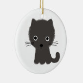 Niedlich Gray Kitten | Adortable Kitty Cat Holiday Keramik Ornament (Rechts)