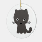 Niedlich Gray Kitten | Adortable Kitty Cat Holiday Keramik Ornament (Links)