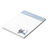 Niedlich Gray Kitty mit einem Personalisierten Her Notizblock (Rotiert)