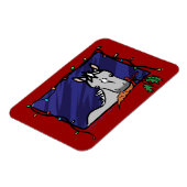 Niedlich Gray Pony Weihnachten Magnet (Linke Seite)