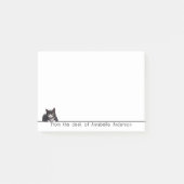Niedlich Gray Tuxedo Cat Personalize Notes Post-it Klebezettel (Vorderseite)