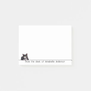 Niedlich Gray Tuxedo Cat Personalize Notes Post-it Klebezettel