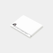 Niedlich Gray Tuxedo Cat Personalize Notes Post-it Klebezettel (angewinkelt)