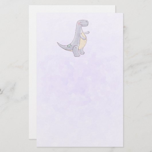 Niedlich Gray Tyrannosaurus Rex Dinosaur Toy Briefpapier (Vorne/Hinten)