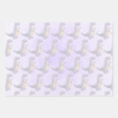 Niedlich Gray Tyrannosaurus Rex Dinosaur Toy Geschenkpapier Set (Vorderseite)