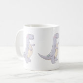 Niedlich Gray Tyrannosaurus Rex Dinosaur Toy Kaffeetasse (Vorderseite Links)