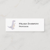 Niedlich Gray Tyrannosaurus Rex Dinosaur Toy Mini Mini Visitenkarte (Vorderseite)