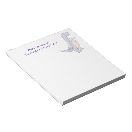 Niedlich Gray Tyrannosaurus Rex Dinosaur Toy Notep Notizblock (angewinkelt)