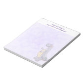 Niedlich Gray Tyrannosaurus Rex Dinosaur Toy Notizblock (Rotiert)