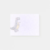 Niedlich Gray Tyrannosaurus Rex Dinosaur Toy Post-it Klebezettel (Vorderseite)