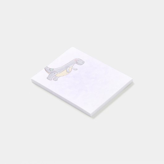 Niedlich Gray Tyrannosaurus Rex Dinosaur Toy Post-it Klebezettel (angewinkelt)