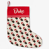 Niedlich Great Dane Santa Pattern - Personalisiert Kleiner Weihnachtsstrumpf (Vorderseite)